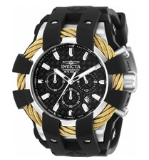 Invicta Bolt Shock Men's 48mm Quartz Black Carbon Fiber Dial Chrono Watch 23858