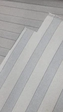 BALLARD DESIGNS ROYAL SILVER STRIPE SUNBRELLA FABRIC WOVEN OUTDOOR BTY 54"W
