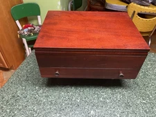 Vintage Flatware Silverware Wood Chest Hardware Felt Pacific Silvercloth Lined