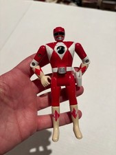 VINTAGE 1993 Mighty Morphin Power Rangers AUTO MORPHIN Red Flip Head Figure