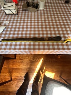 ANTIQUE 26" LARGE TURNSCREW SCREWDRIVER WOOD HANDLE BRASSM FERRULE VINTAGE TOOL