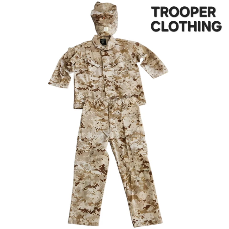 Trooper Clothing Army Youth XS 3 Piece Military Pants Jacket and Hat  - Image 2 of 4