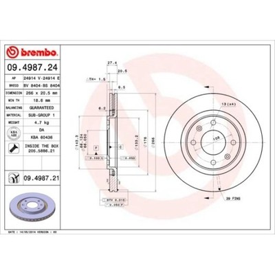 2X Brembo Bremsscheibe Vorderachse Prime Line für Citroën Peugeot