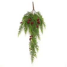 SALE! Primitive TRAILING CRANBERRY CEDAR PINE BUSH Hanging Teardrop Vine Swag