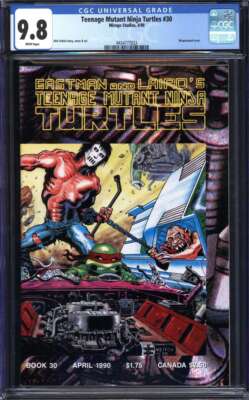 TEENAGE MUTANT NINJA TURTLES #30 CGC 9.8 WHITE PAGES // MIRAGE STUDIOS ID: 63538
