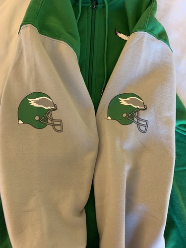 FLY EAGLES FLY Kelly Green Philadelphia Eagles NFL Zip Up Hoodie/Jacket Sz SMALL - Picture 4 of 24