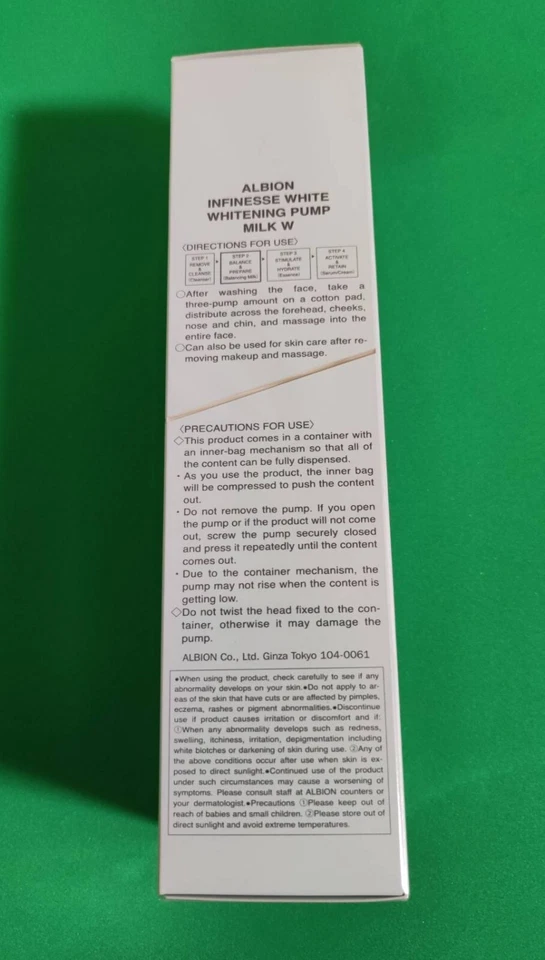 ALBION INFINESSE WHITE WHITENING PUMP MILK 200g Whitening Lifting New - Imagem 2 de 3