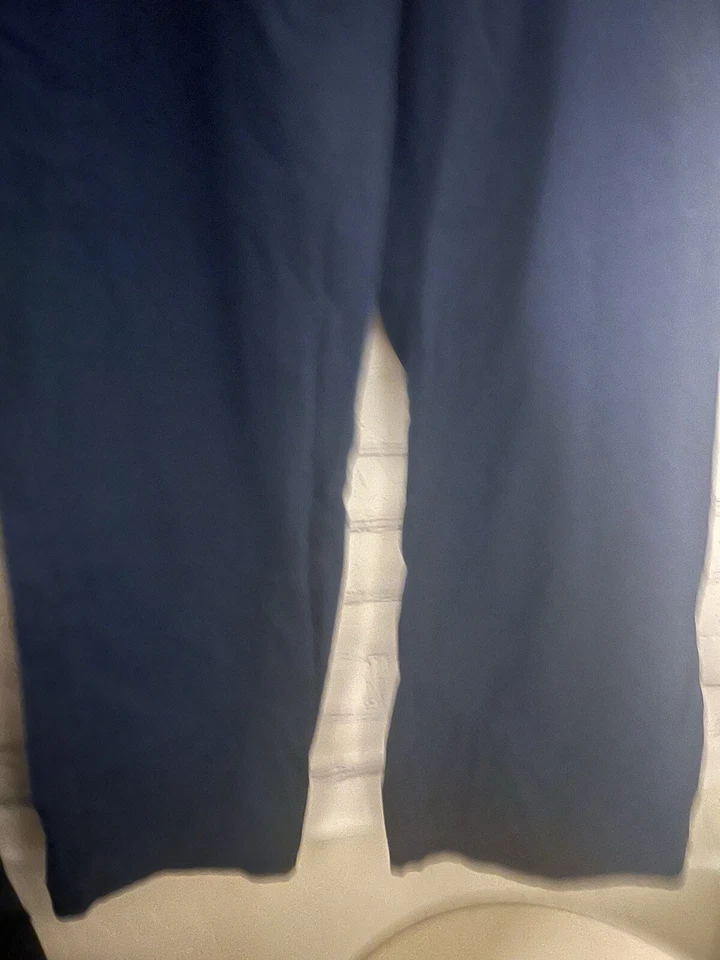 Pantalones Médicos Scrub Star Azul Sólido Cintura Elástica Poliéster/Algodón Para Mujer Talla 3XL Foto 4 de 4