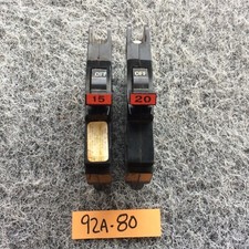 Lot of 2 NC120  NC115 FPE 20  15 Amp 1 Pole Stab-Lok Federal Pacific Breakers