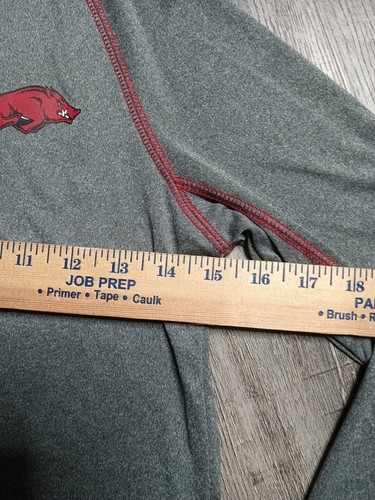 Arkansas Razorbacks 1/4 Zip Sweater Women’s Small Gray Coloseum Running Stretch - Picture 4 of 8