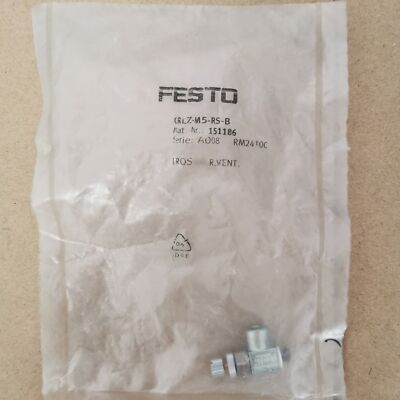one new Festo GRLZ-M5-RS-B 151186 gas connector Fast Delivery