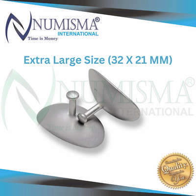 Corneal Eye Shield Stainless Steel | Laser Eye Shield | XL | 32 X21mm | One Pair