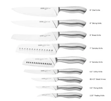 CHICAGO CUTLERY Insignia Series Kitchen Knives, High-Carbon w/ Stainless HANDLES