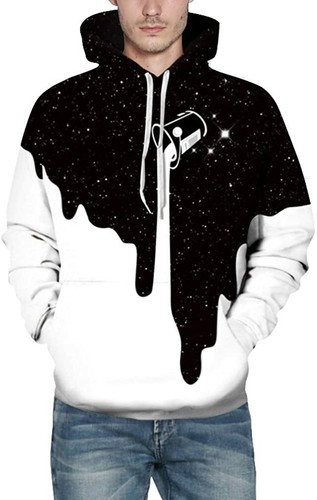 FLYCHEN Men's 3D Hoodie Pullover Print 