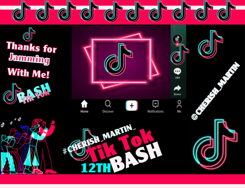 36 Pc Social Media ay Bash Supplies 12 Chip Bag Water Bottle Label 2 5 Label Ebay