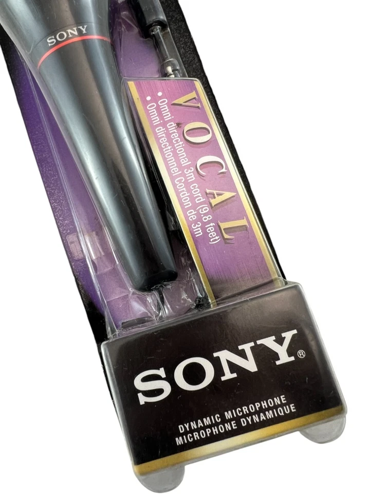 Sony F-V100 Dynamic Corded Omnidirectional Microphone NEW SEALED Old Stock READ - Image 2 of 4