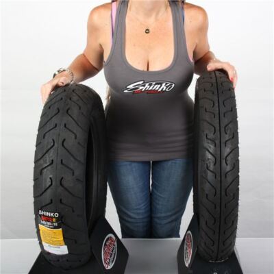 100/90 19, 140/90 15 SHINKO CLASSIC 712 FRONT & REAR TIRE KIT - 2 TIRES