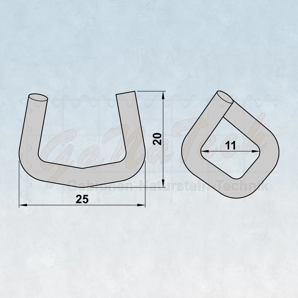 Profi-Clip C-Klammer für Gabione Steinkörbe Zaunbau Krampe C-Ring Zange 4mm Zink - Bild 2 von 3