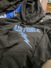 AIR FORCE Sweatshirt Hooded  Pockets Large New