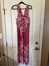 406. NWT Jon & Anna Pink Maxi Dress with V-Neck Size 2X