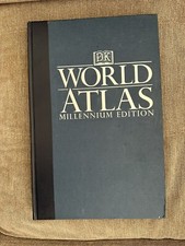 Millennium Edition DK World Atlas Large 12" x 18" Made in USA Vintage 1999