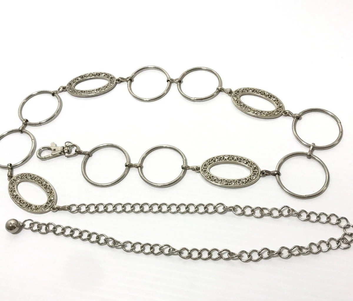 Ladies silver chain clearance belt