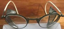 Vintage Cesco Safety GlassesFold Out Mesh Side Shields Steampunk Motorcycle Safe