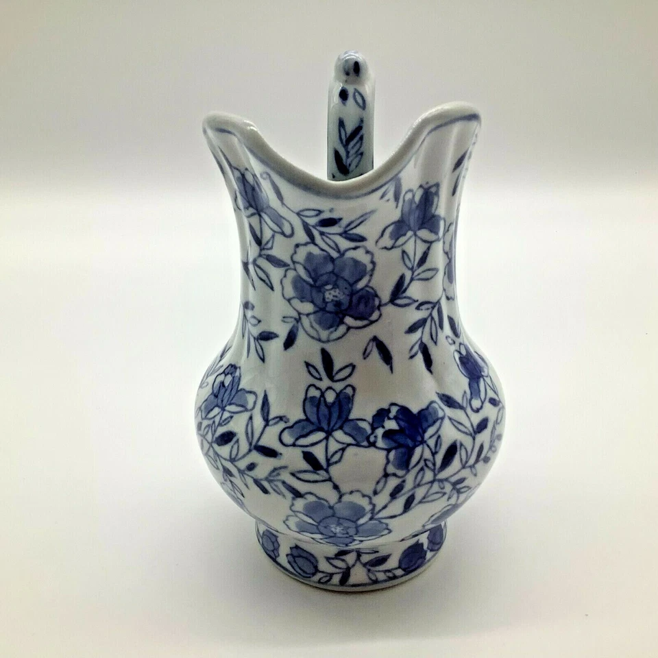 Crema vintage Andrea by Sadek 6 pulgadas azul y blanco MCM coleccionable Foto 4 de 4