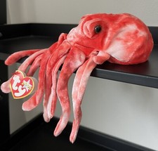 Original Ty Beanie Baby "WIGGLY" Squid -2000 6th/9th Tags- Retired NWMT