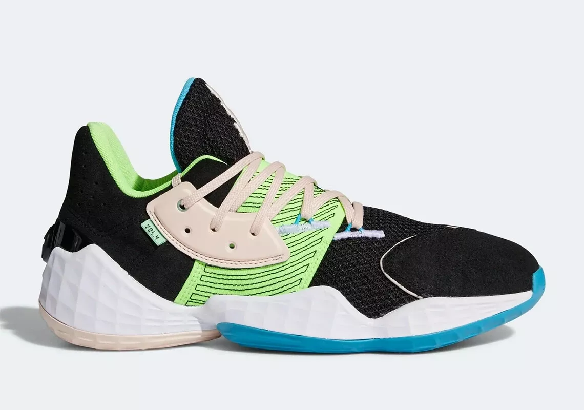 NEW Adidas Harden Vol.4 Black Pink Green Men's Basketball Shoes Size 9.5 FY0874