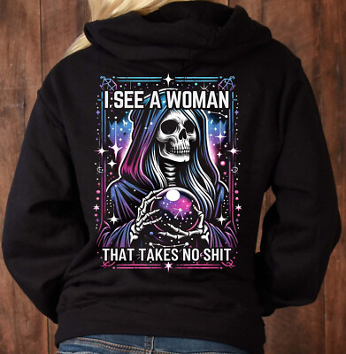 Empowering Gothic Hoodie/T-Shirt, auffälliges und einzigartiges Design, coole Damenkleidung