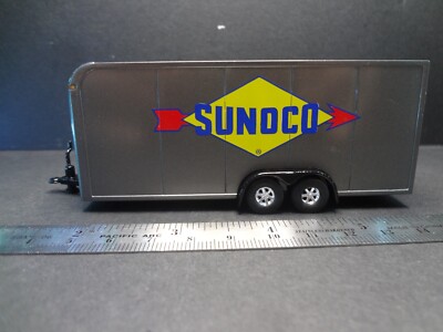 1:64 Scale enclosed car trailer w opening door/ramp SUNOCO / NASCAR Loose 1:64