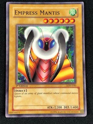 YUGIOH EMPRESS MANTIS LON-040 1ST COMMON (LP)