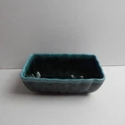Hull Pottery F42 Planter Dark Green Drip Glaze Rectangular 8-1/2" x 5" x 3-1/2"