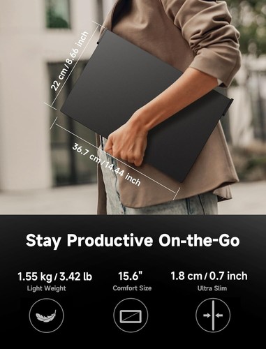 FlipGo Lite 15.6" Double Extension d'écran pour ordinateur portable, 1080P Triple moniteur pour ordinateur portable - Photo 8/11