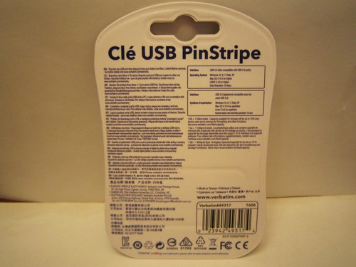 **NEW** Verbatim Pinstripe 32GB USB 3.0 Flash Drive - Picture 2 of 2
