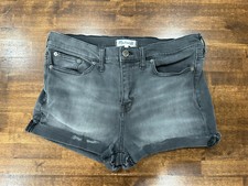 Madewell Women s Size 29 Gray High-Rise Cuffed Denim Jean Cut Off Shorts Slater