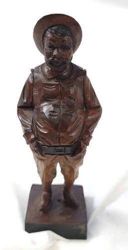 Vintage Carved Wood Figures - Ouro Carvings of Don Quixote and Sancho Panza - Picture 12 of 21