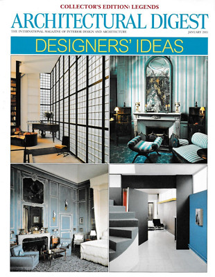 Architectural Digest Magazine January 2001 AD Revisits Pauline De Rothschild