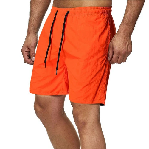 Herren Freizeit Lose Shorts Taschen Kordelzug Einfarbig Strand Basic Shorts - Bild 47 von 64