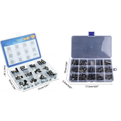Kit assortiment de puces IC oscillateurs minuterie de précision unique 120 pièces lm393 lm324 - Photo 8/8