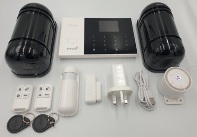 4G Wireless Perimeter Alarm, GSM, Tuya, Touchpad, mit kabelgebundenen Infrarot Dual Beams