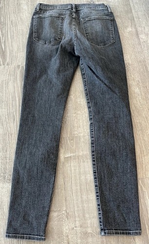 Frame Jeans Womens Size 29 Faded Black Le High Skinny Stretch Denim Distressed - Picture 2 of 6