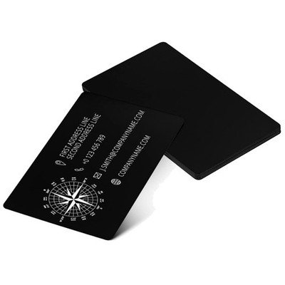 Metall Visitenkarten 50 Stück Schwarz Aluminium Gravur Blanko Karten DIY