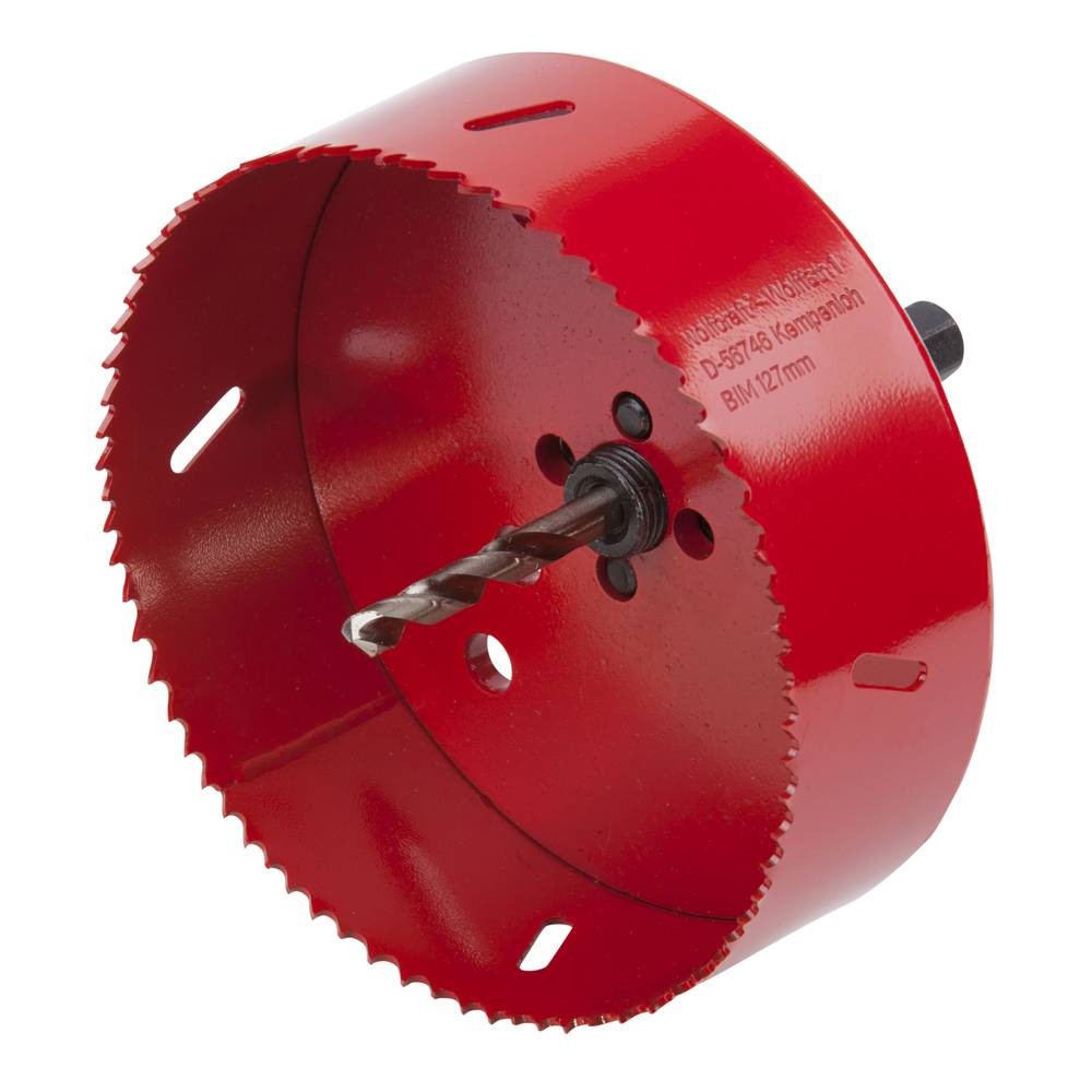 Scie cloche 127mm Wolfcraft 5495000 pour percer sans glisser ni abîmer les cloisons