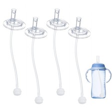 4PCS Replacement Straws Compatible with NUK Learner Cup 10oz, Transparent