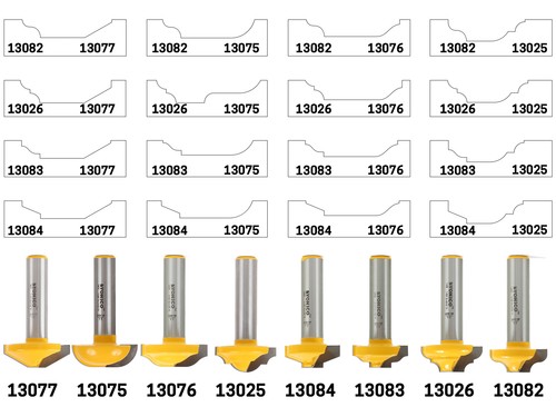 1-1/2" Bevel Faux Panel CNC Cabinet Door Raised Panel Router Bit - 1/2" Shank - - 第 2/3 張圖片