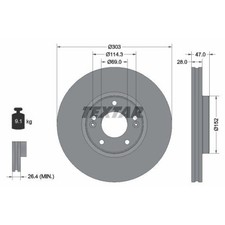 Disque de frein Kia OPIRUS