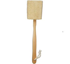 Natural Exfoliating Loofah luffa loofa Bath Brush On a Stick, Shower Sponge