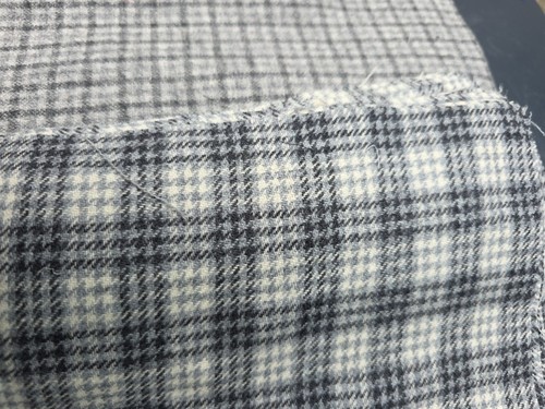66 Pc. Lot 10 × 10" wool fabric squares remnants black gray neutrals - Picture 7 of 8